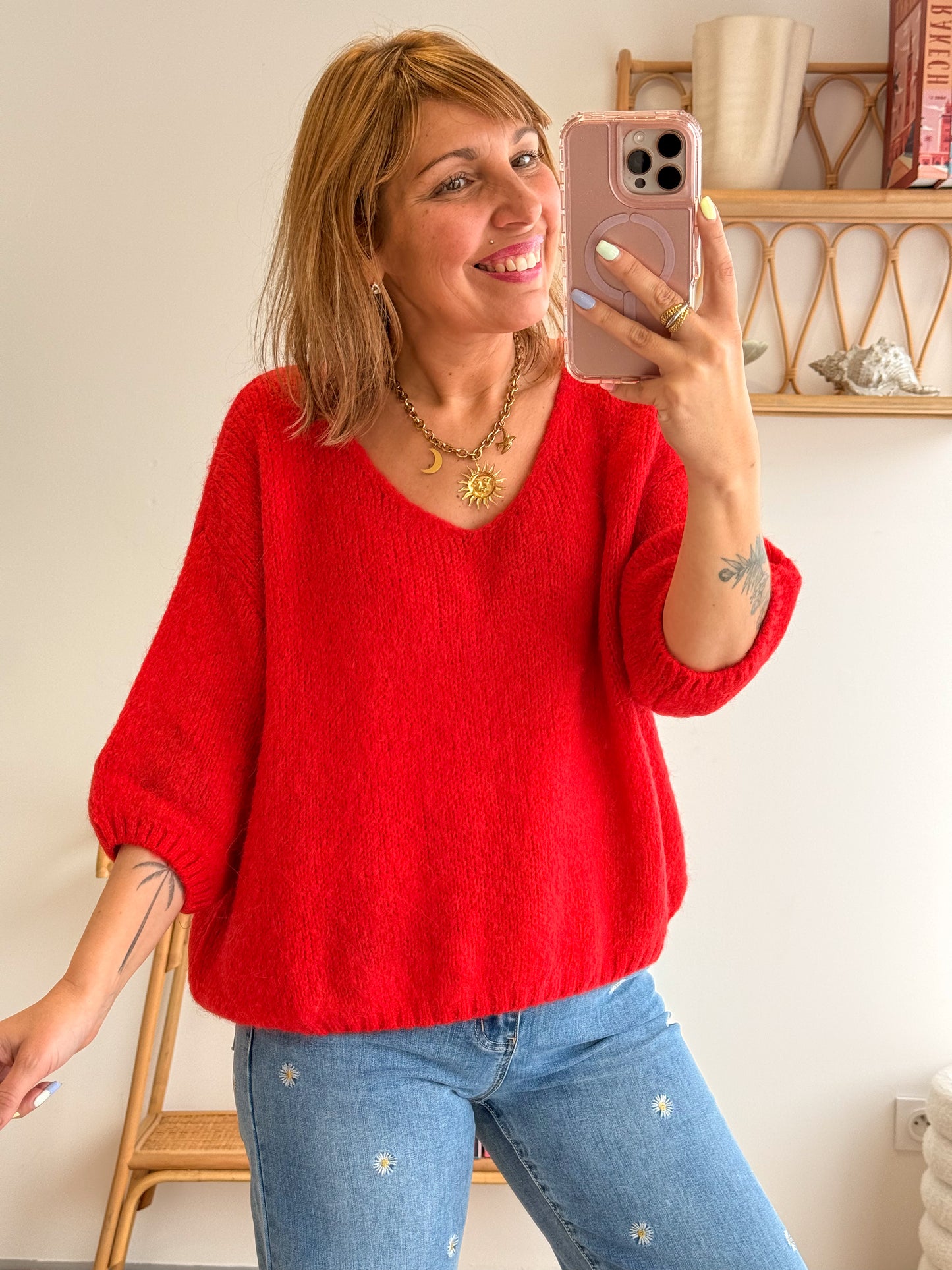 Pull DOUCEUR Rouge