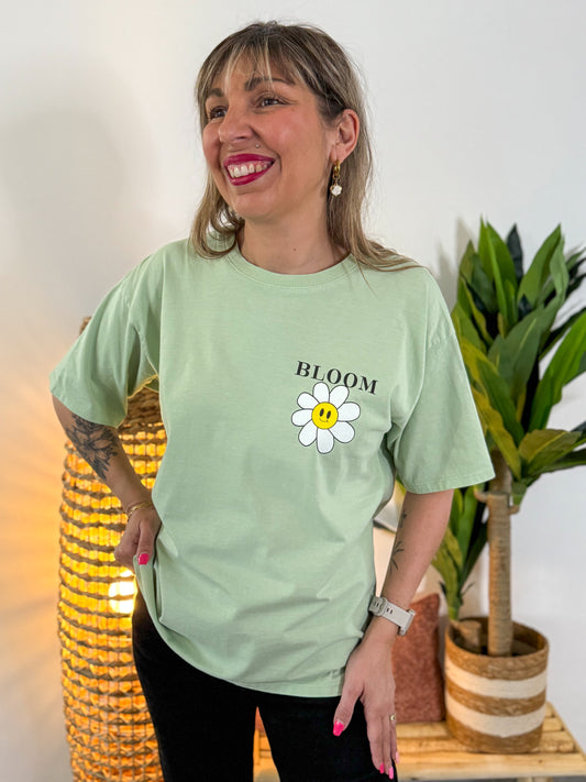 T-shirt BLOOM vert pastel