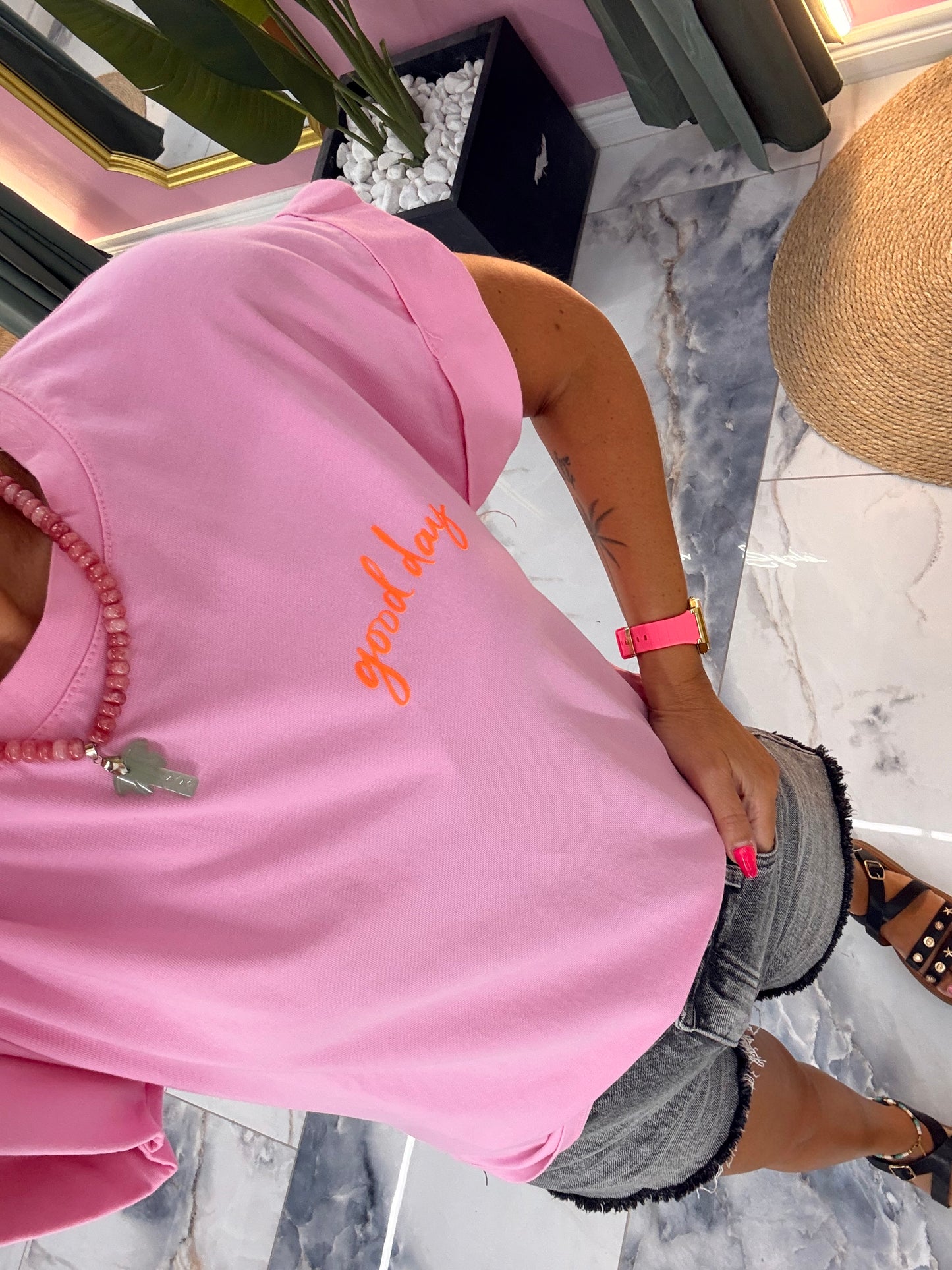 T-shirt GOOD DAY rose