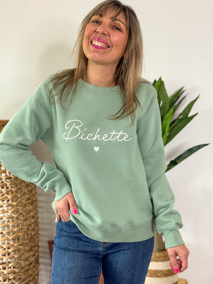 Sweat BICHETTE vert amande