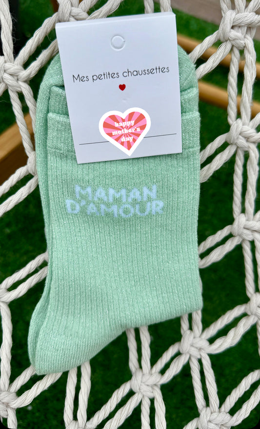 Chaussettes femme “Maman d’amour” – Édition Fête des Mères