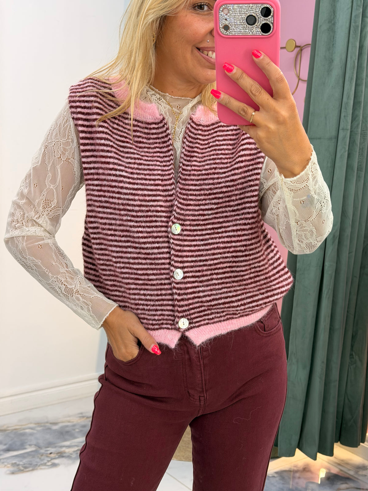 Gilet LOUISON Rose