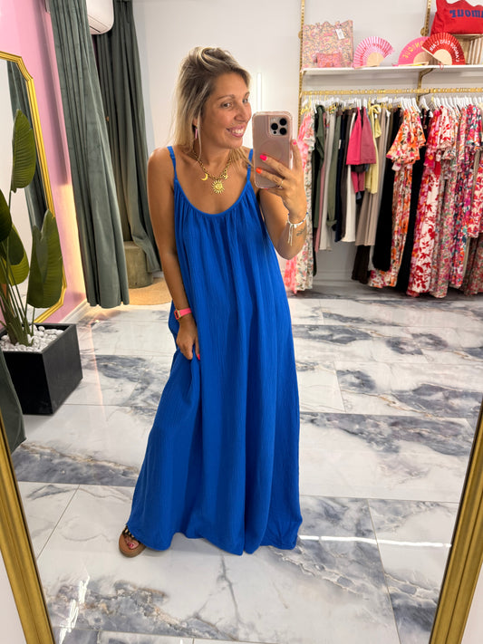 Robe AMALIA bleu électrique