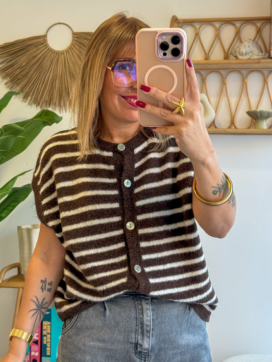 Gilet MARCEAU marron choco