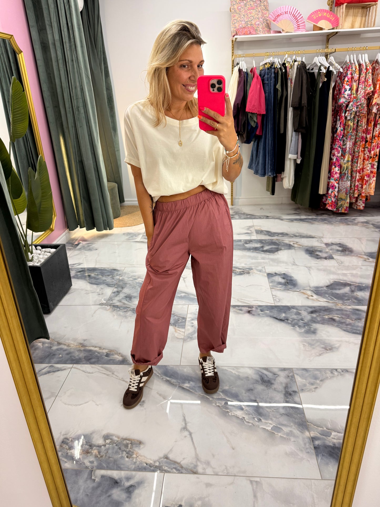 Pantalon GIGI vieux rose