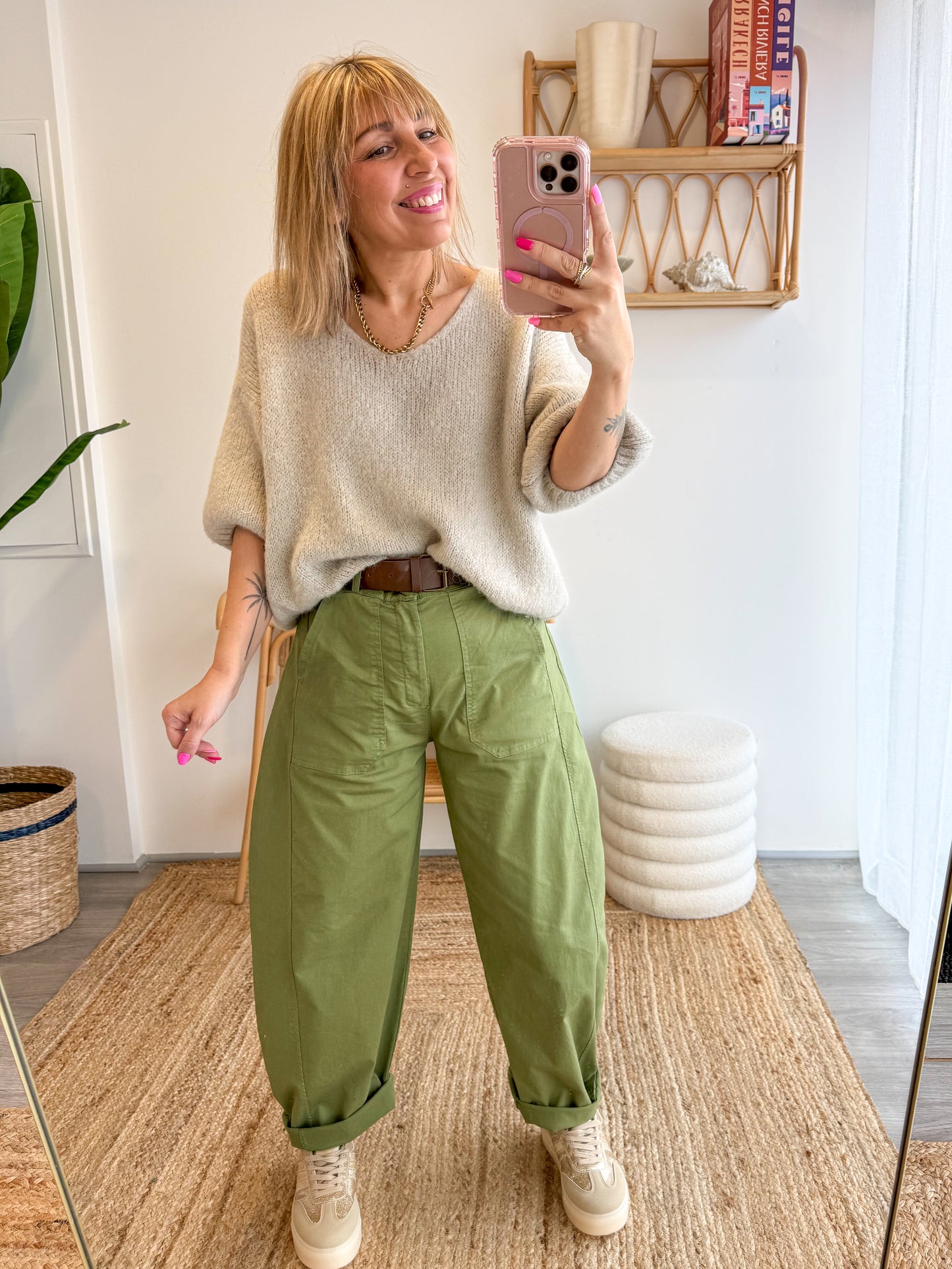 Pantalon ROMA vert olive