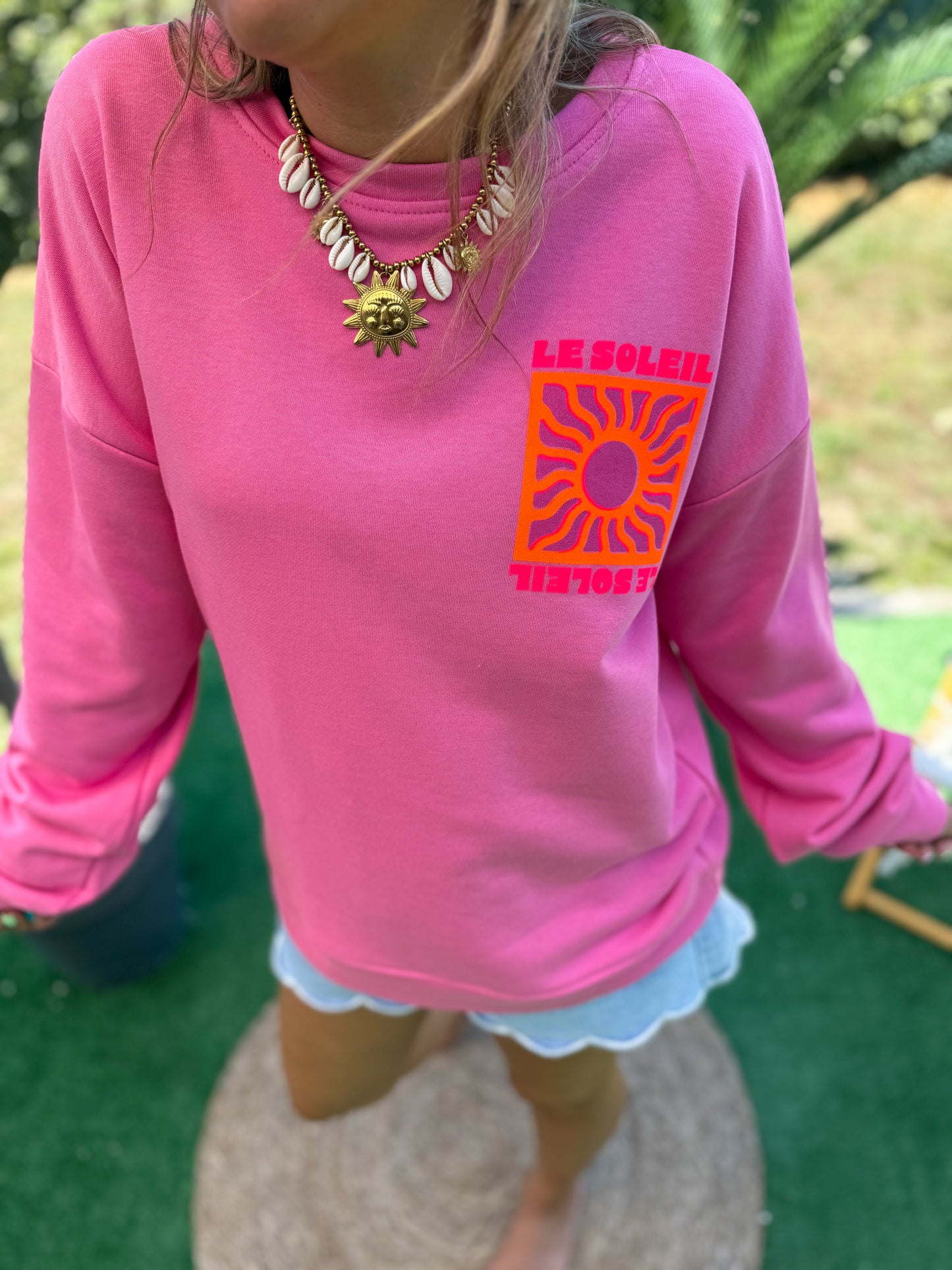 Sweat SOLEIL Fushia - précommande envoi a partir du 27/08