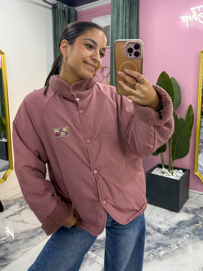 Veste NUAGE réversible rose