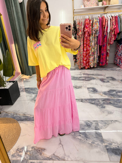 T-shirt VIBES jaune