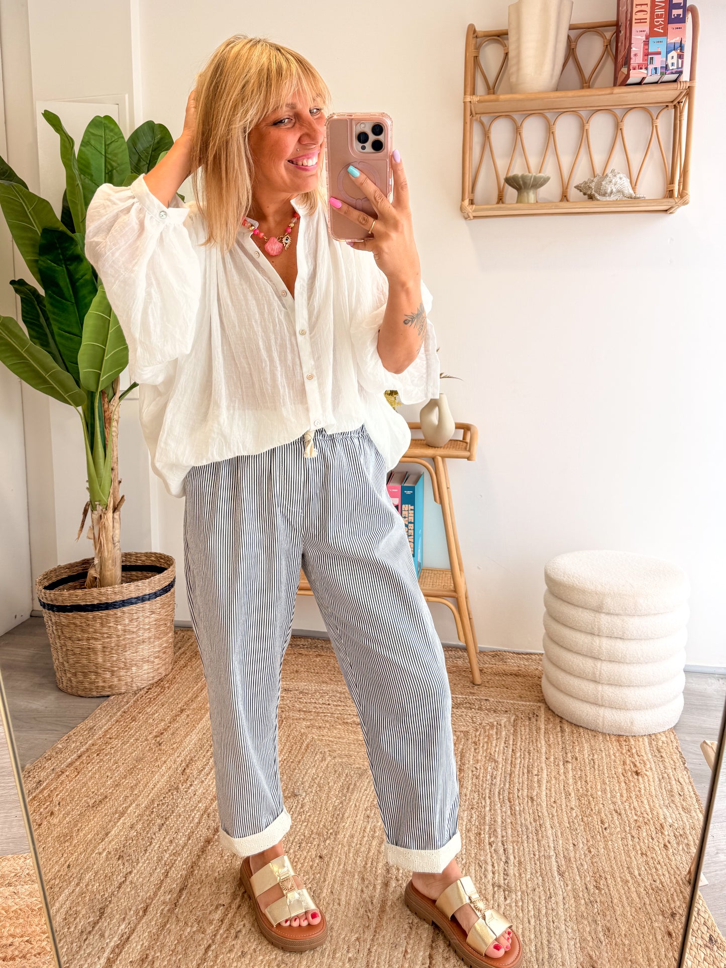 Blouse MAÉ voile de coton blanche