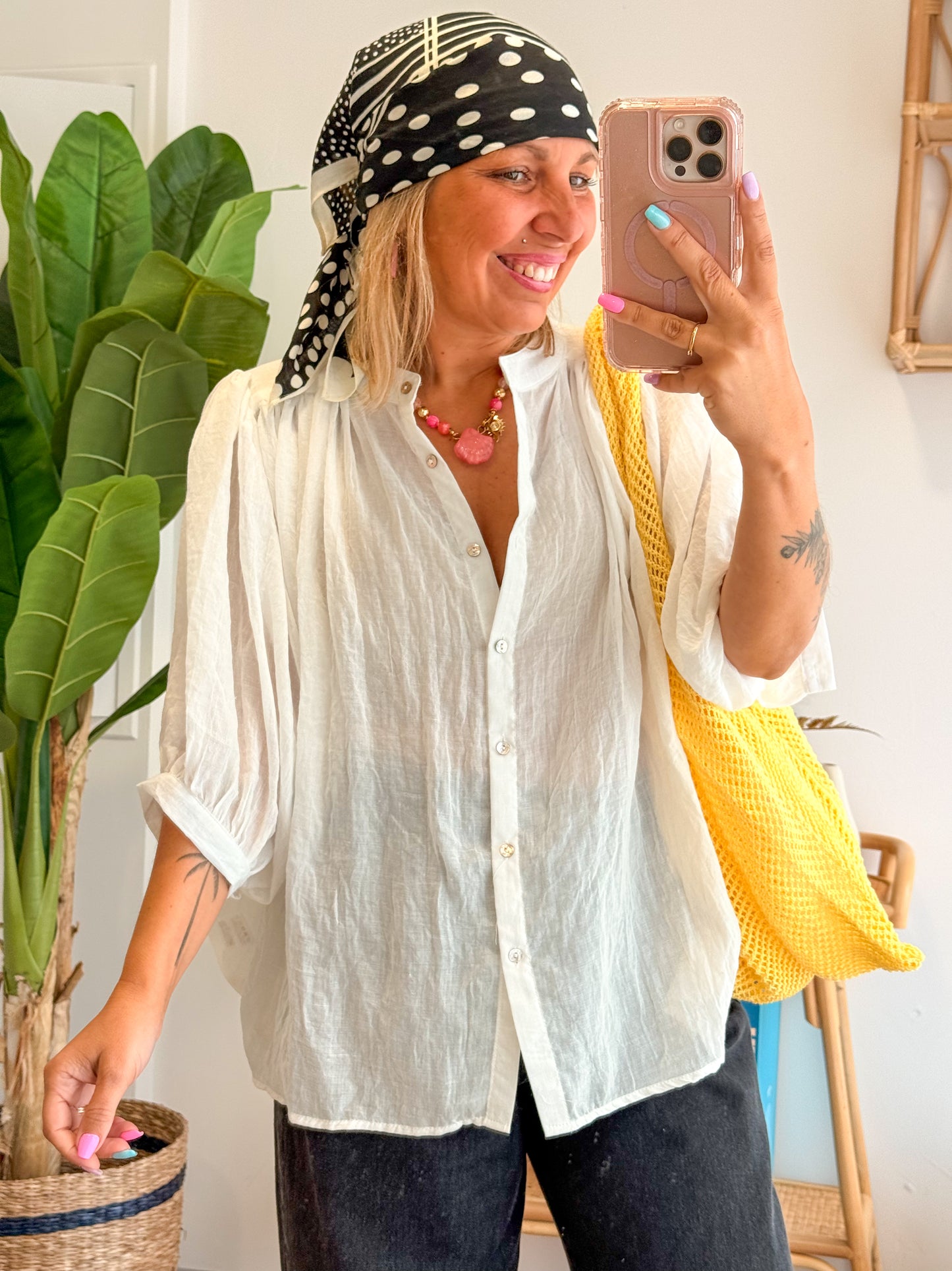 Blouse MAÉ voile de coton blanche