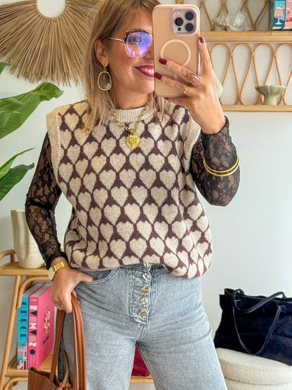 Pull sans manches AMOUR