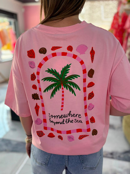 T-shirt Coquillage Rose clair