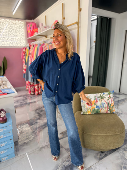 Blouse ELINA Bleu marine