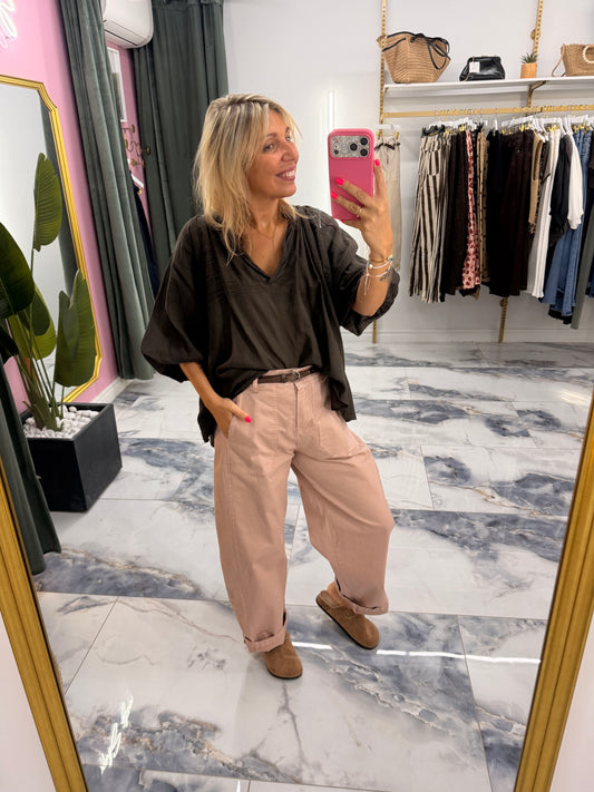 Pantalon ROMY bois de rose