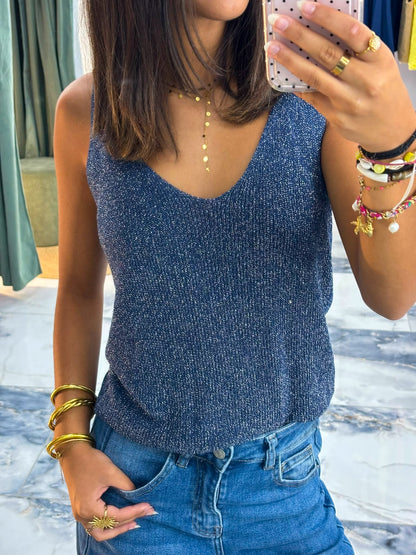 Top SHINE bleu marine