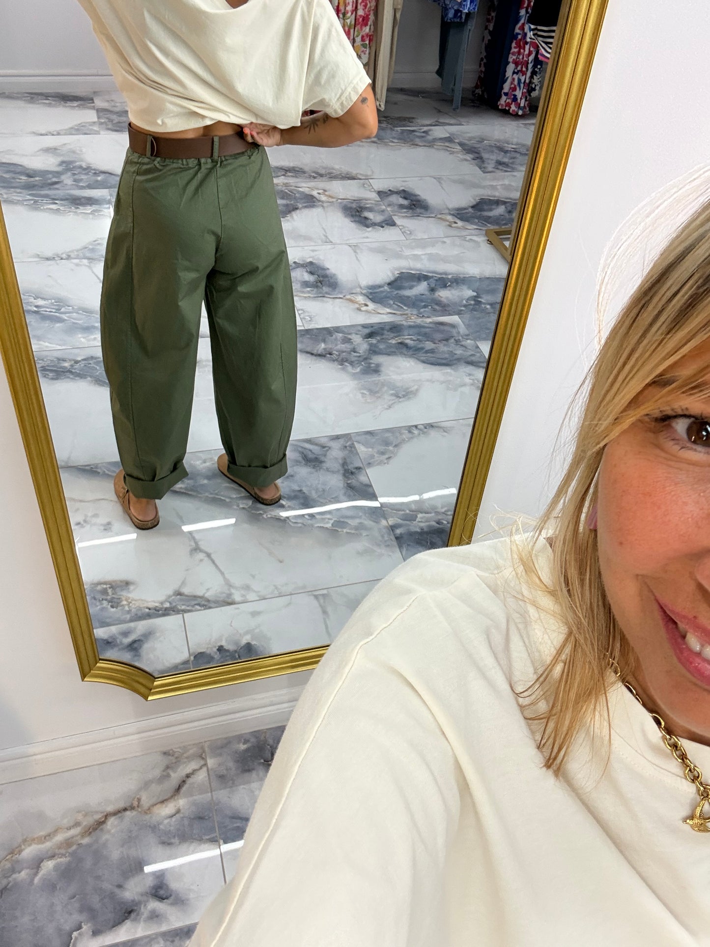Pantalon ROMA kaki