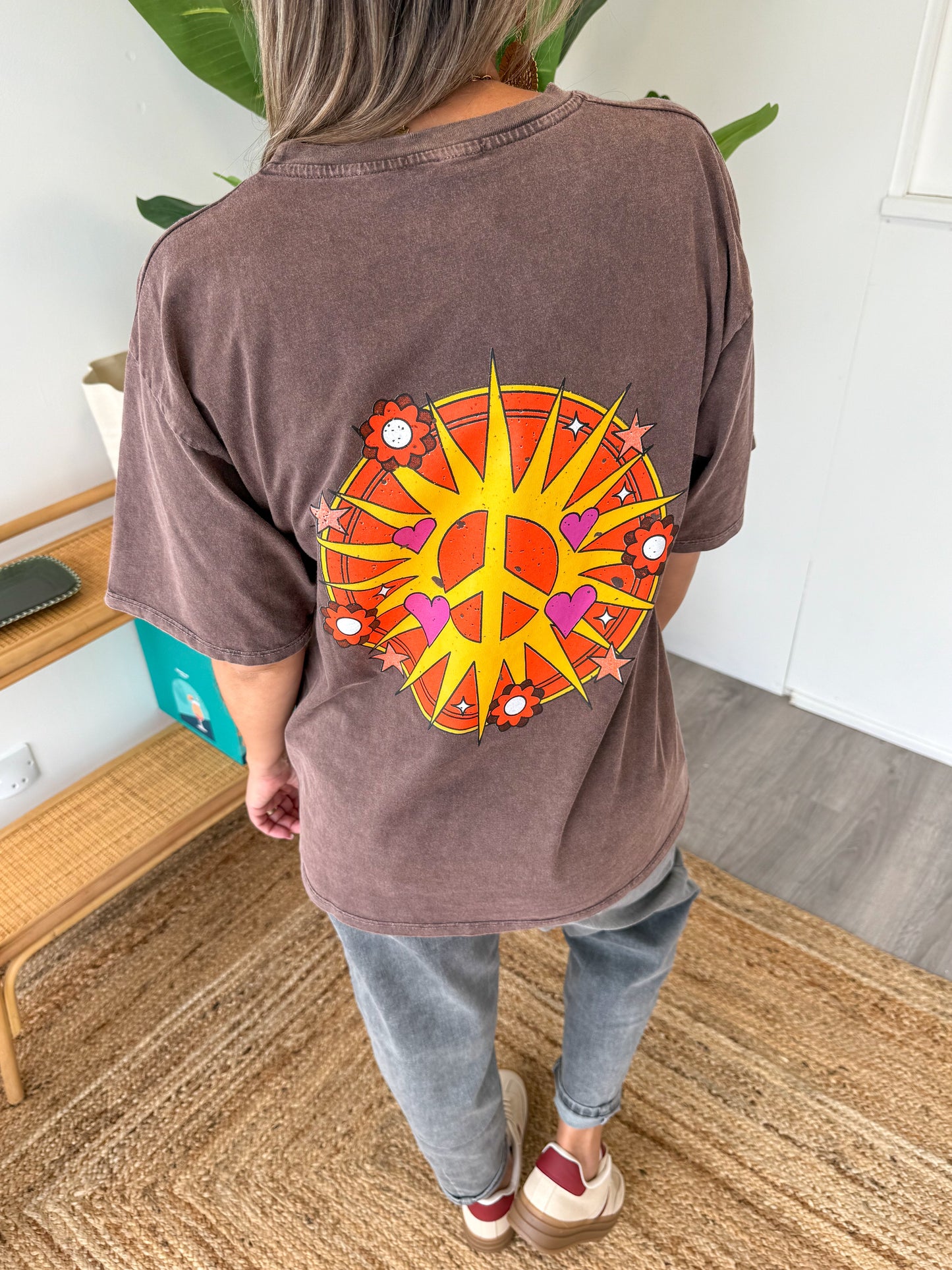 T-shirt PEACE choco