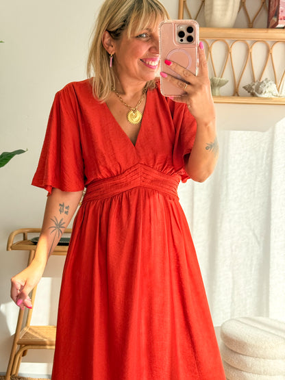 Robe longue ELORA Terracotta
