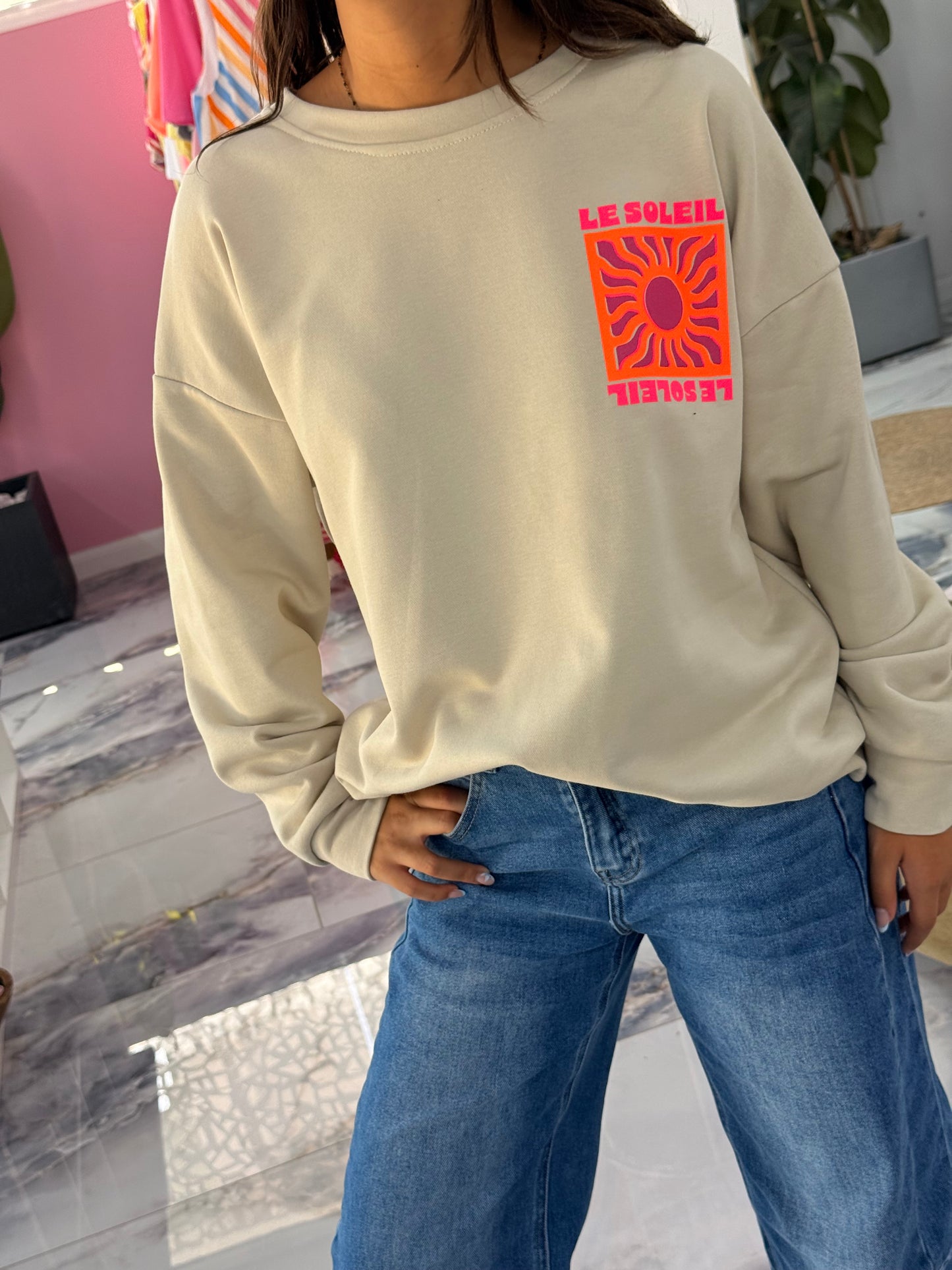 Sweat LE SOLEIL Beige