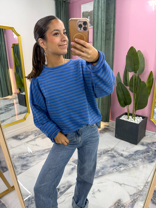 Marinière ZOE bleu/gris