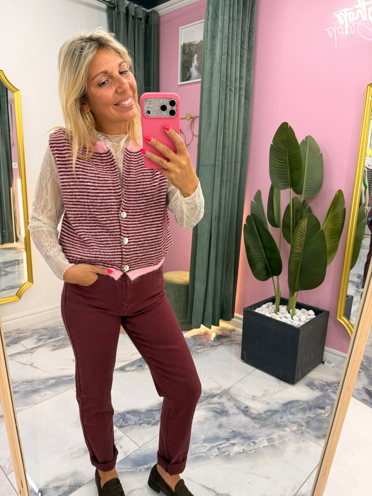 Gilet LOUISON Rose