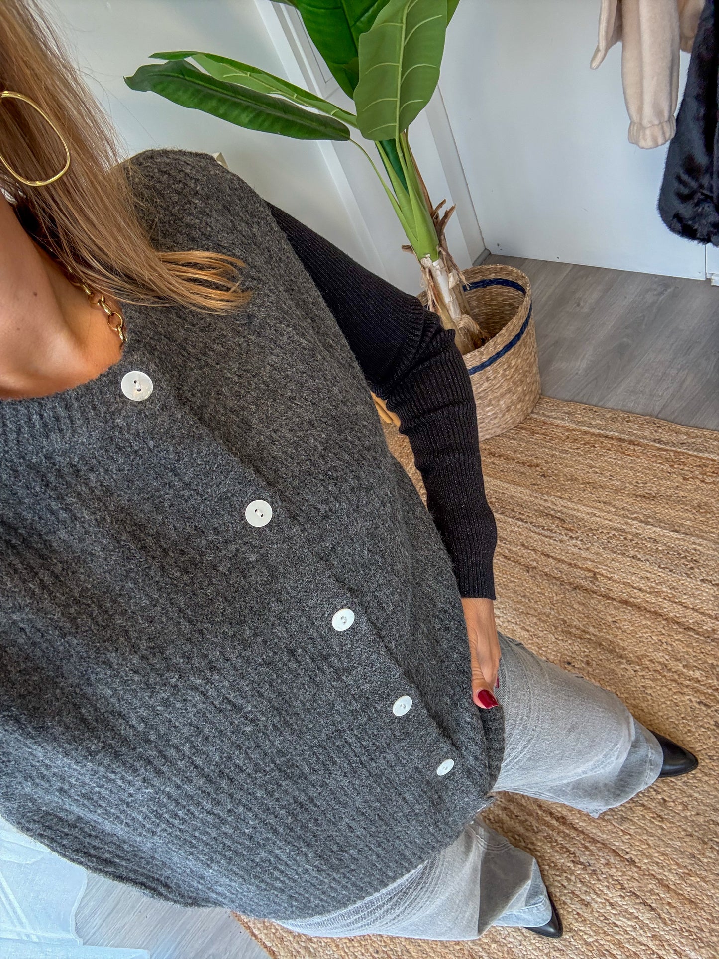 Gilet SOPHIE gris foncé