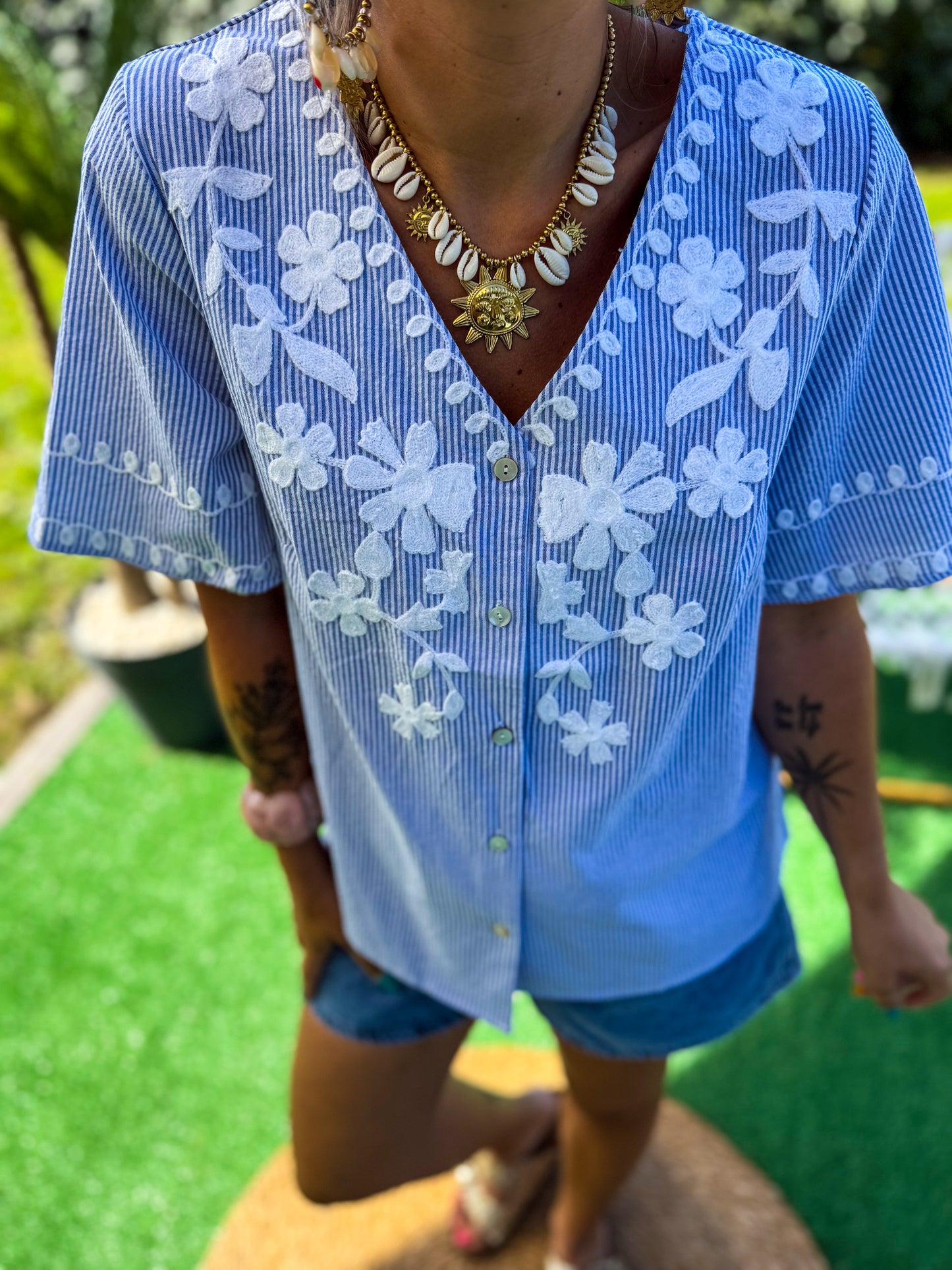 Blouse AURORE bleu