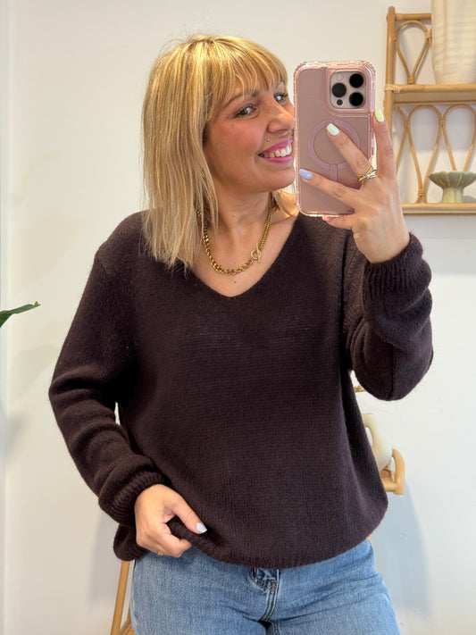 Pull CoCo alpaga marron