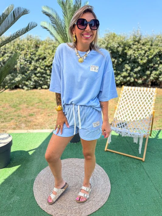 Short TROPICOOL bleu