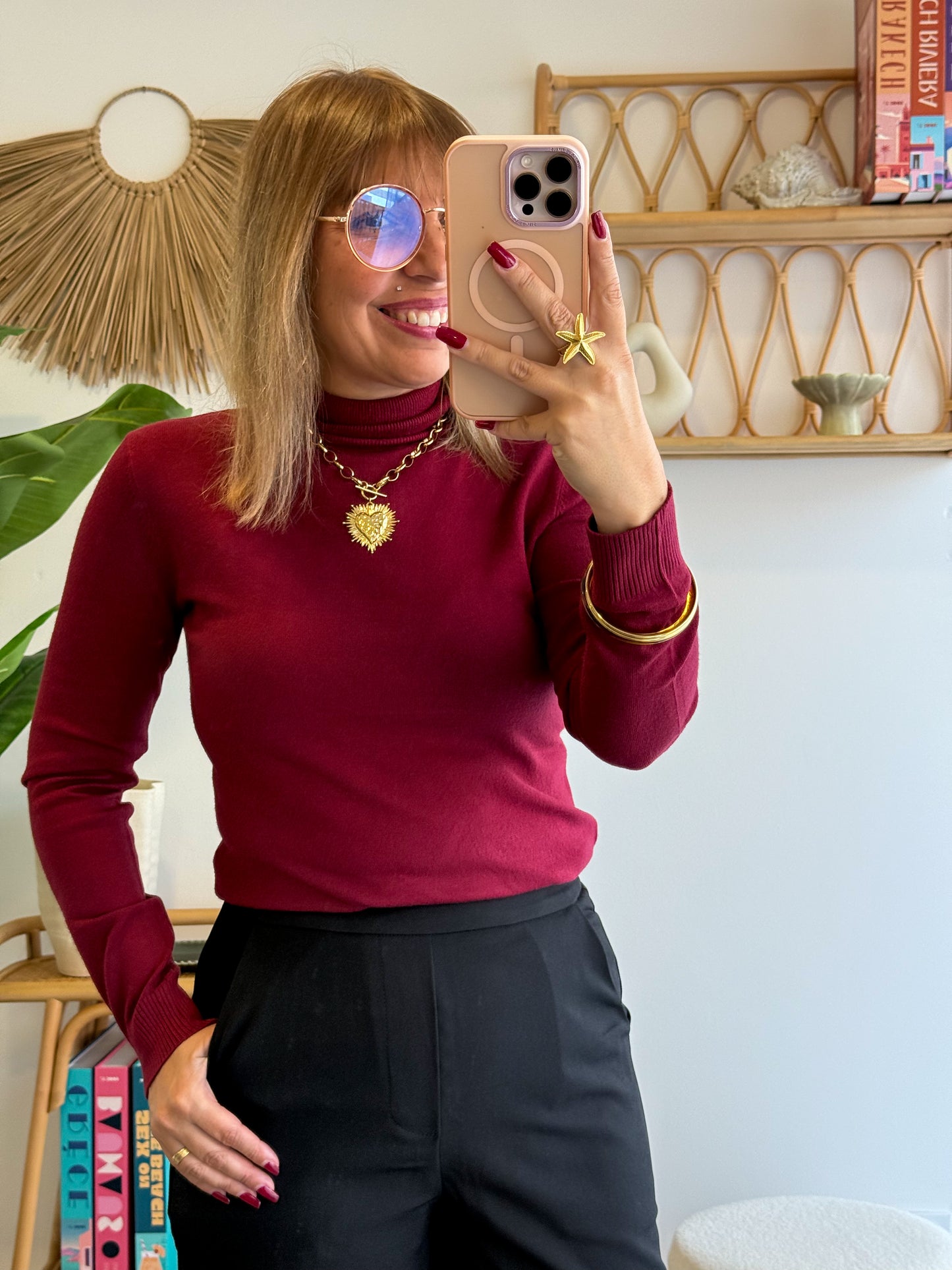Pull BASIQUE Bordeaux