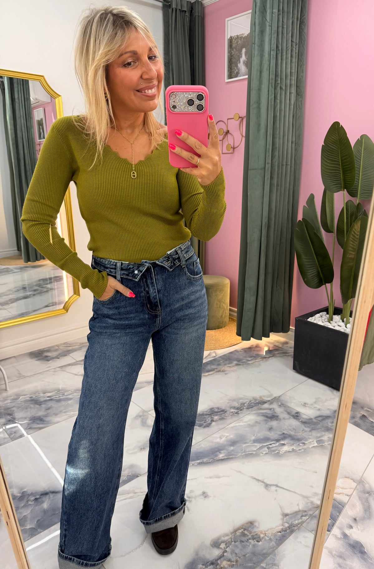 Pull ALBANE vert Olive