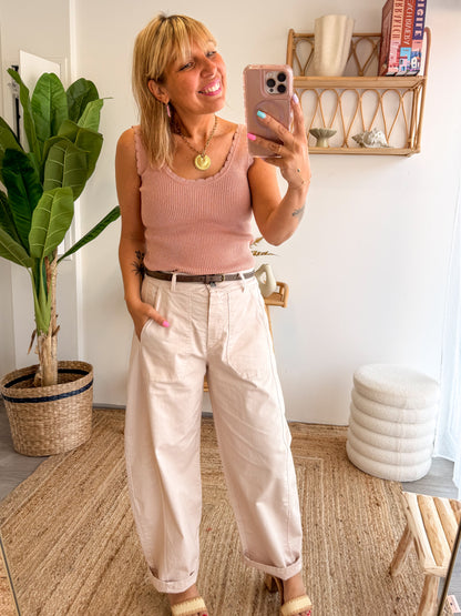 Pantalon ROMY rose très clair