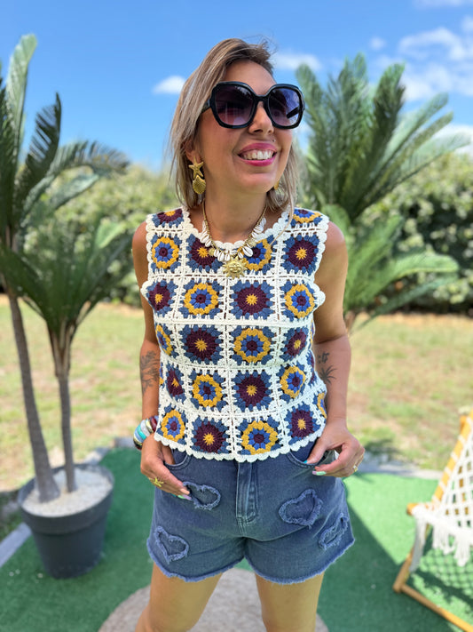 Top crochet ESTATE multi