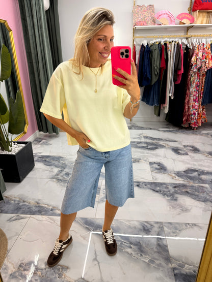 T shirt GASTON jaune pastel