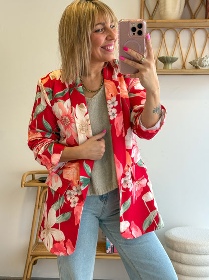 Blazer CAMÉLIA rouge