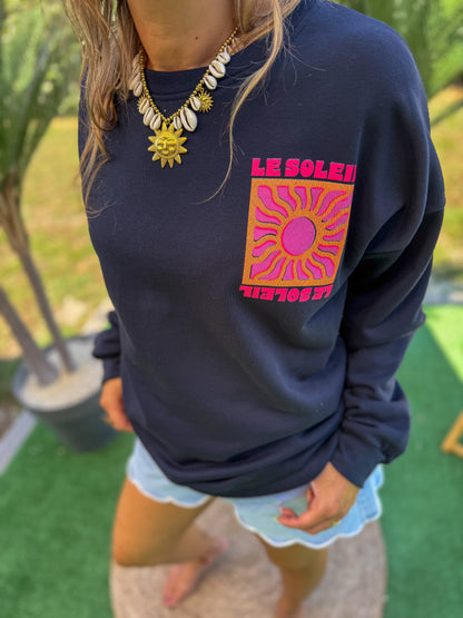 Sweat SOLEIL marine -précommande envoi a partir du 27/08