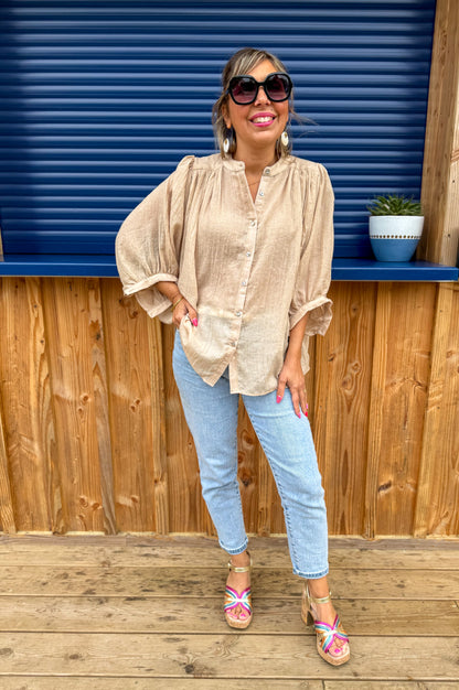 Blouse BELLA VITA beige sable