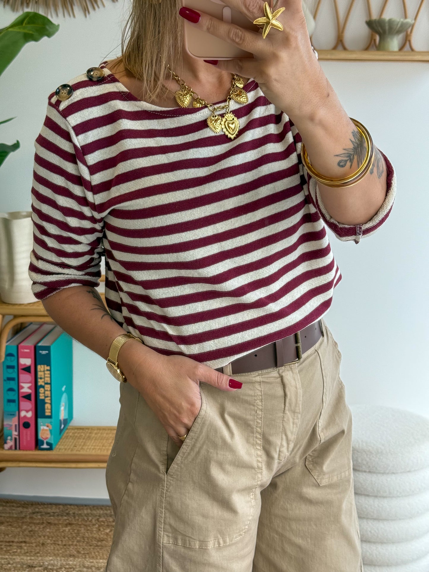 T-shirt PORTO Bordeaux