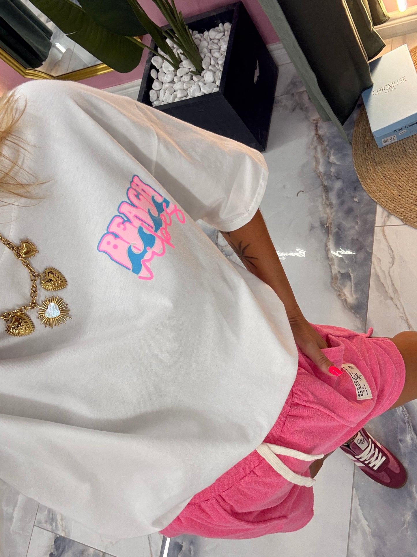 T-shirt VIBES blanc