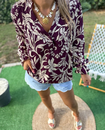 Blouse SAVANA Bordeaux