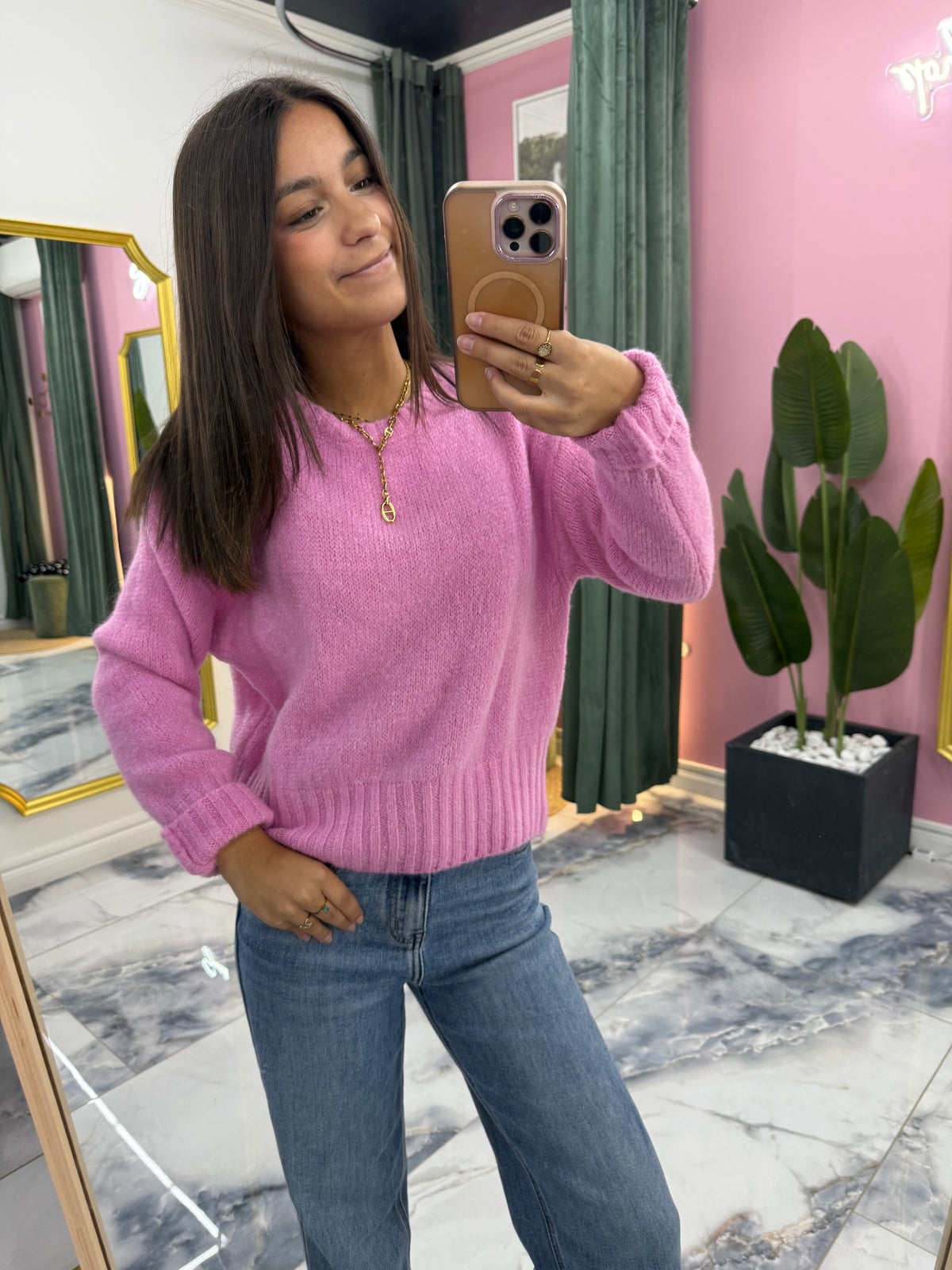 Pull GIANNI rose bonbon
