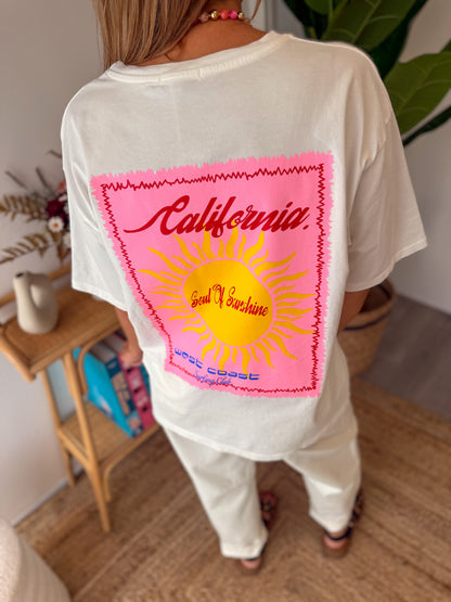 T-shirt WEST COAST blanc