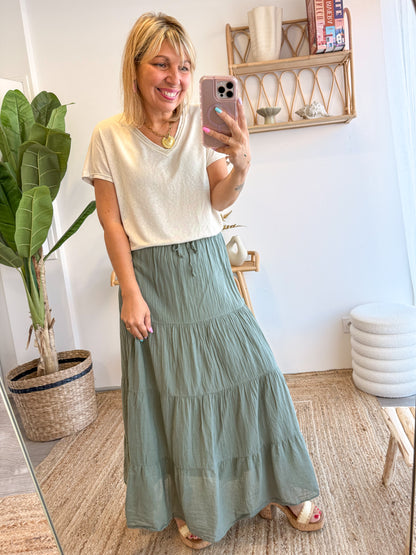 Jupe LEONIE kaki
