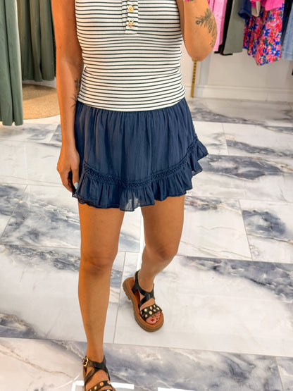 Jupe short SAVANA bleu marine