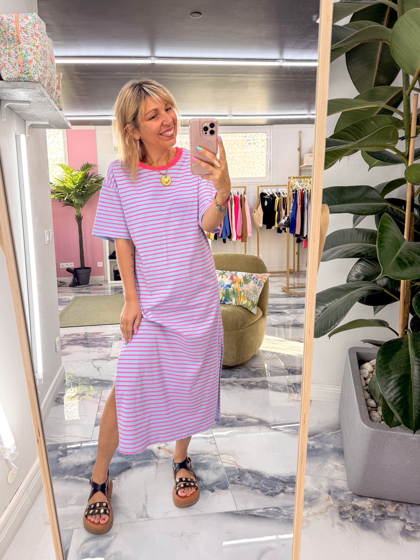 Robe STRIPES bleu
