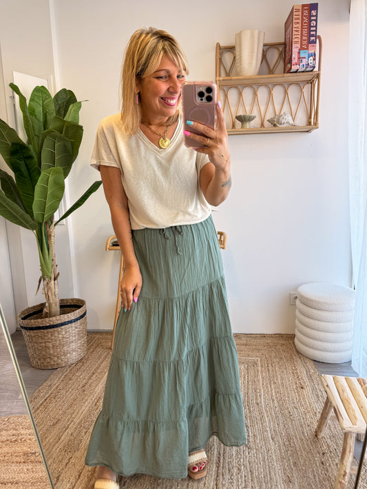Jupe LEONIE kaki