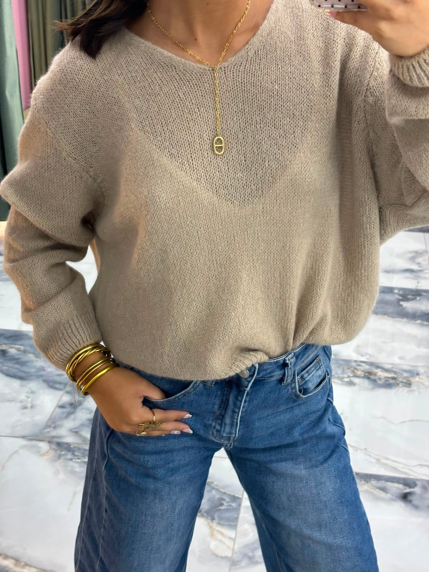 Pull Coco alpaga beige