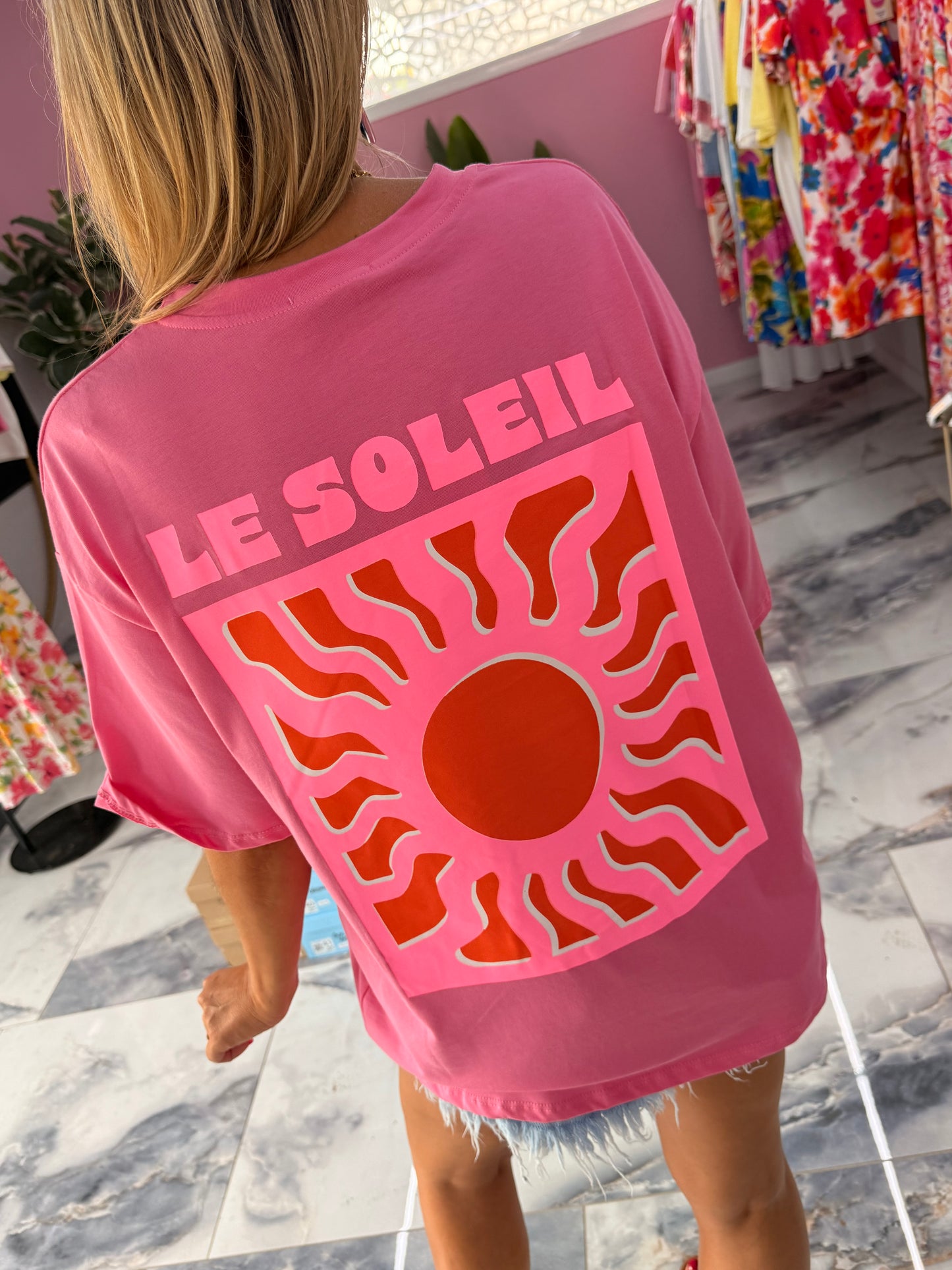 T-shirt LE SOLEIL rose