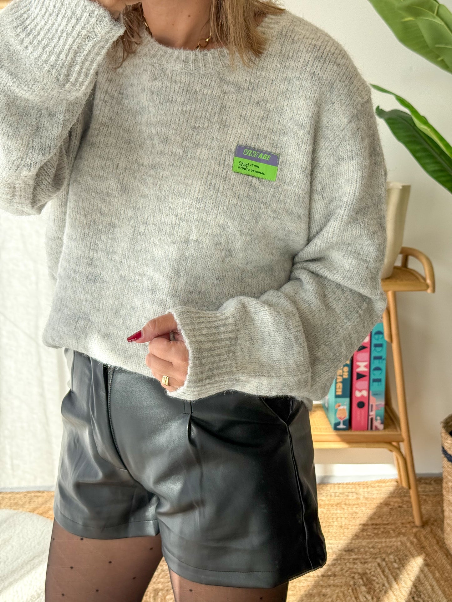 Pull VINTAGE Gris